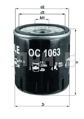 OC 1063 KNECHT 70582031 - Oil Filter FORD, LAND ROVER, JAGUAR