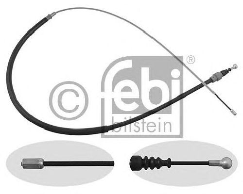 FEBI BILSTEIN 24412 - Cable, parking brake Right Rear | Left Rear SKODA, AUDI, SEAT, VW