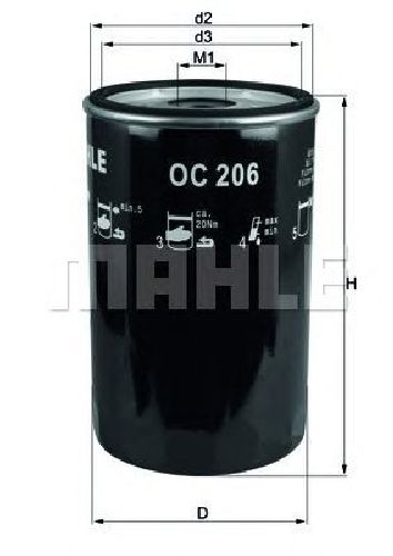OC 206 KNECHT 78618969 - Oil Filter MAN, NEOPLAN, ERF, SOLARIS, OPTARE, OTOKAR