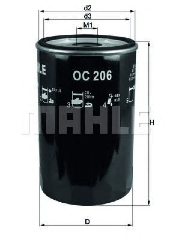 OC 206 KNECHT 78618969 - Oil Filter MAN, NEOPLAN, ERF, SOLARIS, OPTARE, OTOKAR