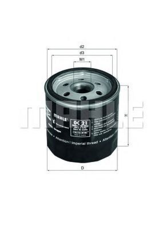 OC 21 KNECHT 72014371 - Oil Filter ROVER