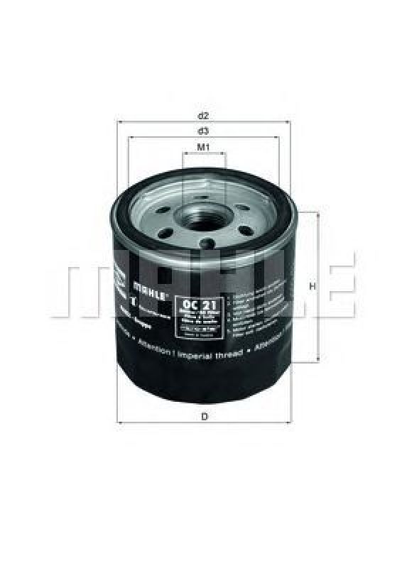 OC 21 OF KNECHT 72014389 - Oil Filter ROVER