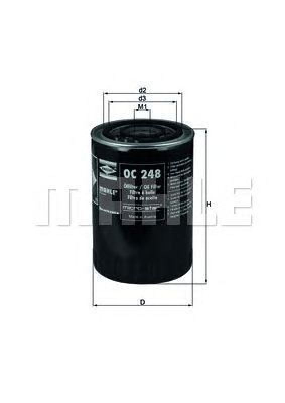 OC 248 KNECHT 79620030 - Oil Filter RENAULT, RAYTON FISSORE, PEUGEOT, FIAT, CITROËN, RENAULT TRUCKS, IVECO, MULTICAR