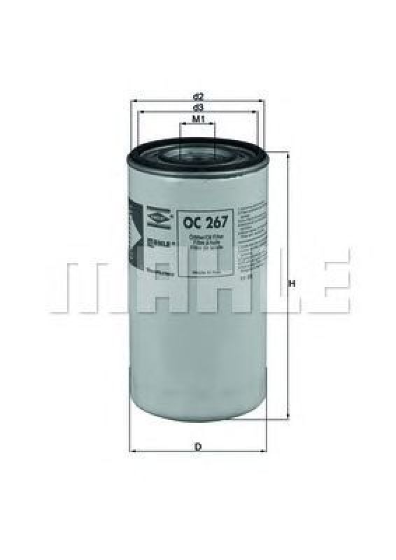 OC 267 KNECHT 78424657 - Oil Filter IVECO, ASTRA