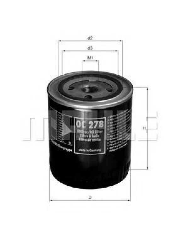 OC 278 KNECHT 79812603 - Oil Filter