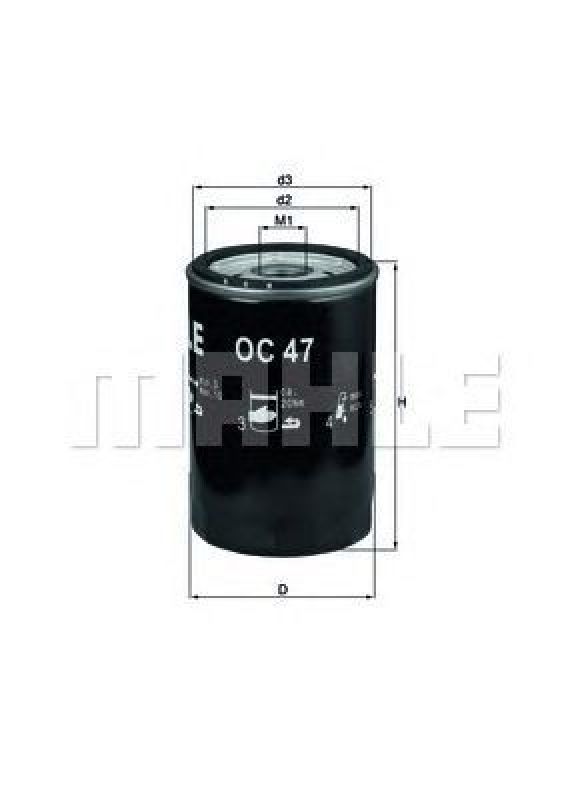 OC 47 OF KNECHT 77873979 - Oil Filter WARTBURG, BARKAS