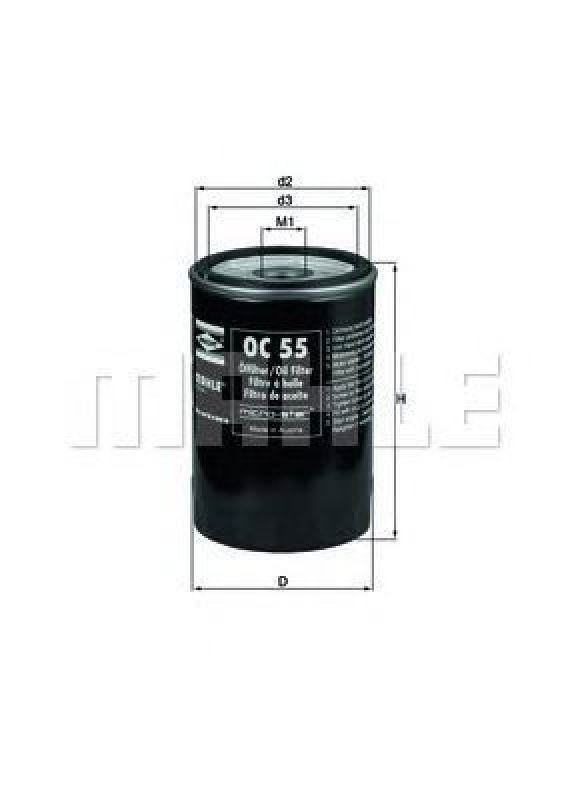 OC 55 KNECHT 72014322 - Oil Filter