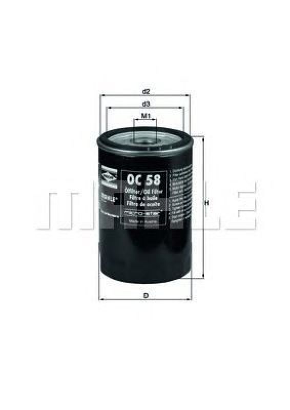 OC 58 KNECHT 77431380 - Oil Filter