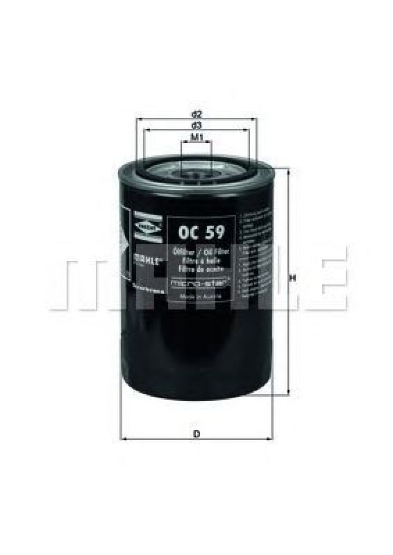OC 59 KNECHT 72014496 - Oil Filter