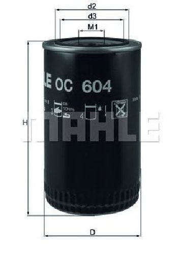 OC 604 KNECHT 70511536 - Oil Filter DAF, SOLARIS, BMC, OTOKAR, KAMAZ