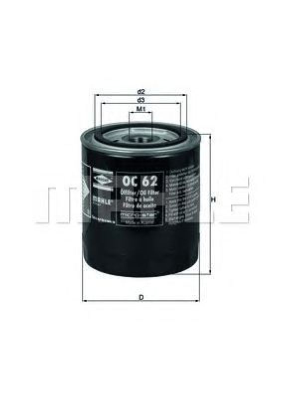 OC 62 KNECHT 77001662 - Oil Filter FENDT