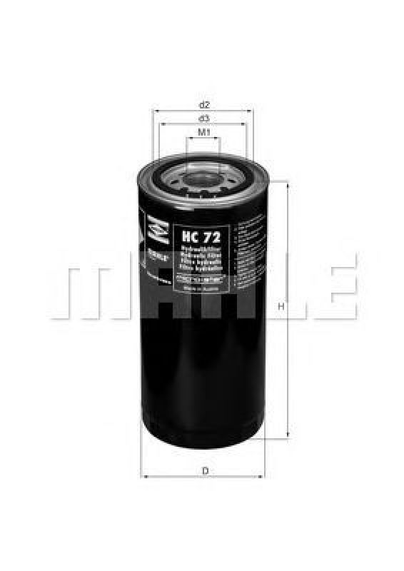 HC 72 KNECHT 76827919 - Filter, operating hydraulics Fan side MERCEDES-BENZ