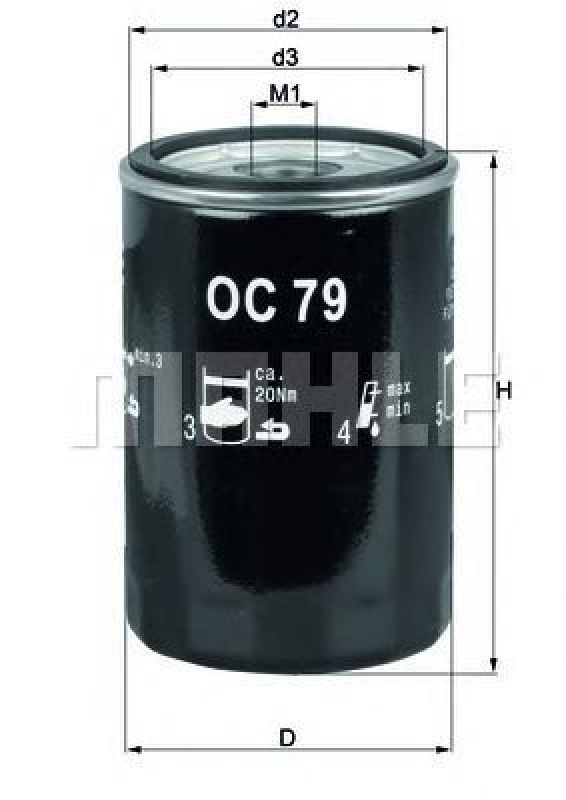 OC 79 KNECHT 77642978 - Oil Filter