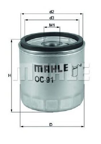 OC 91D KNECHT 76543730 - Oil Filter