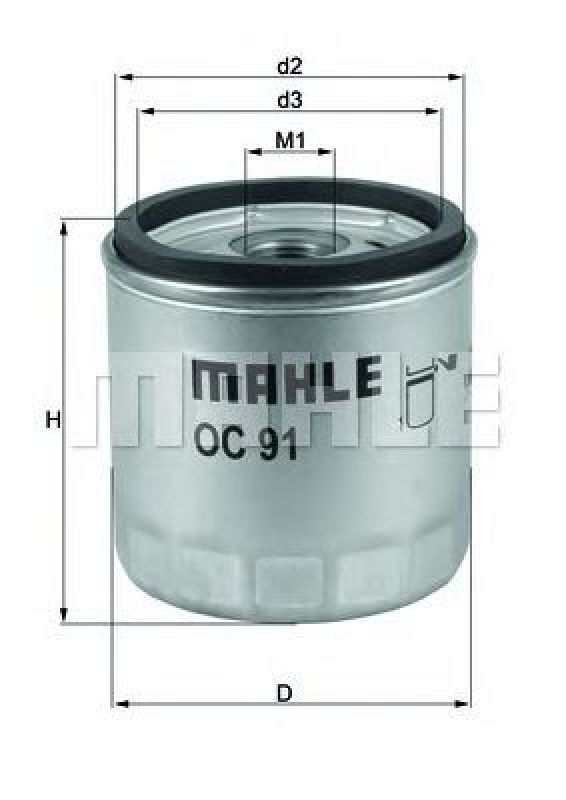 OC 91D KNECHT 76543730 - Oil Filter