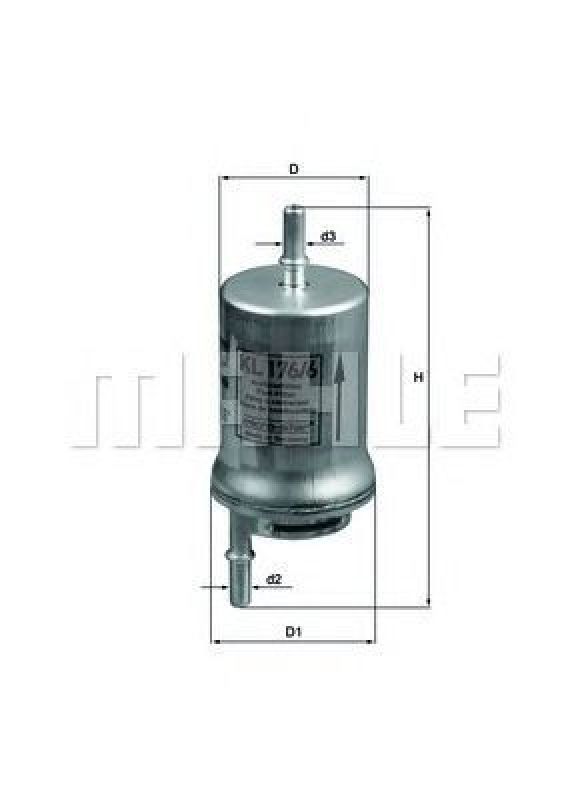 KL 176/6D KNECHT 76536148 - Fuel filter SKODA, VW, AUDI, SEAT