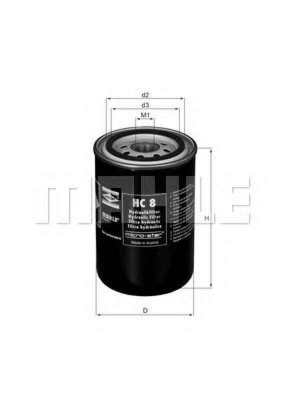 HC 8 KNECHT 77441934 - Filter, operating hydraulics