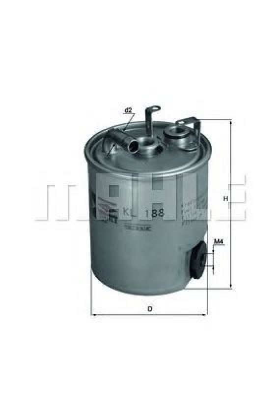 KL 188 KNECHT 76606016 - Fuel filter