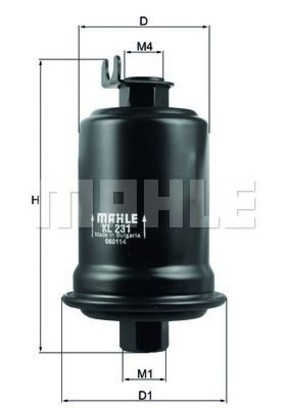 KL 231 KNECHT 78555708 - Fuel filter