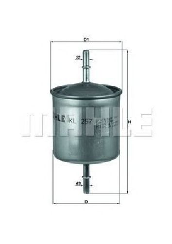 KL 257 KNECHT 76640973 - Fuel filter VOLVO