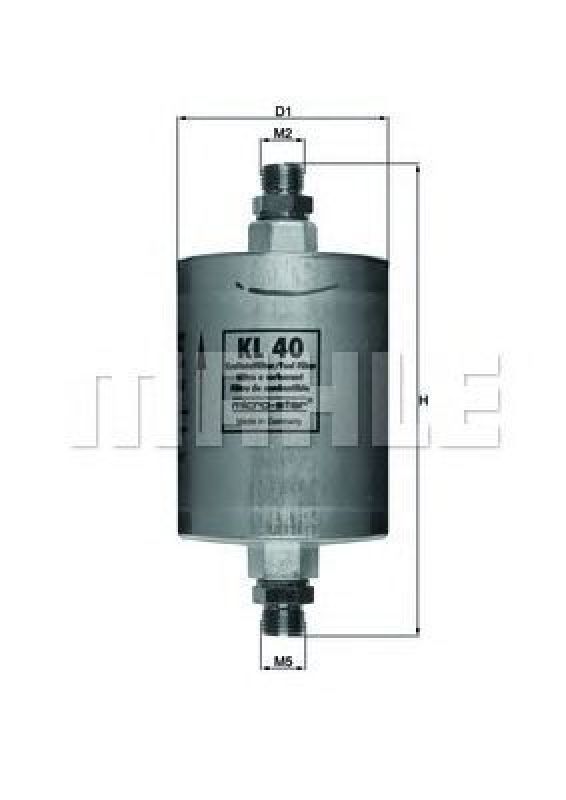 KL 40 KNECHT 78619116 - Fuel filter