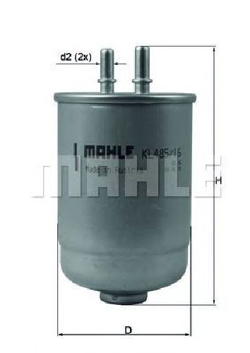 KL 485/16D KNECHT 72375028 - Fuel filter RENAULT