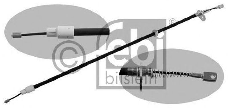 FEBI BILSTEIN 34914 - Cable, parking brake Right Rear | Left Rear MERCEDES-BENZ