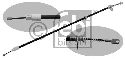 FEBI BILSTEIN 34914 - Cable, parking brake Right Rear | Left Rear MERCEDES-BENZ