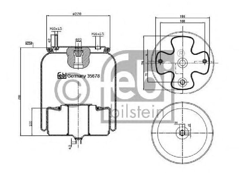 FEBI BILSTEIN 35678 - Boot, air suspension Front Axle left and right VOLVO