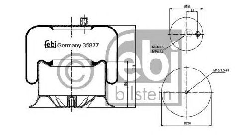 FEBI BILSTEIN 35877 - Boot, air suspension Rear Axle left and right MERCEDES-BENZ