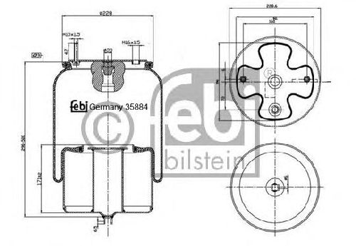 FEBI BILSTEIN 35884 - Boot, air suspension Front Axle left and right VOLVO
