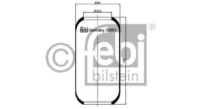 FEBI BILSTEIN 35891 - Boot, air suspension IVECO, RENAULT TRUCKS