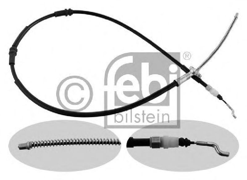 FEBI BILSTEIN 36711 - Cable, parking brake Right Rear | Left Rear VW