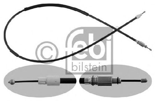 FEBI BILSTEIN 36935 - Cable, parking brake Left Rear | Right Rear PORSCHE, VW