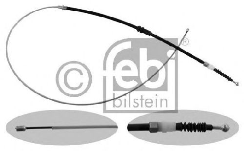 FEBI BILSTEIN 36957 - Cable, parking brake Left Rear | Right Rear VW