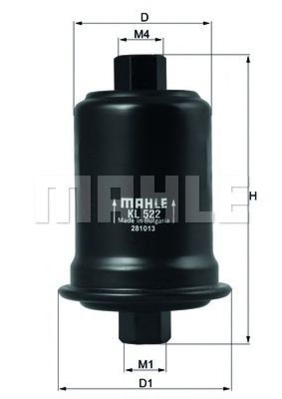 KL 522 KNECHT 70351677 - Fuel filter TOYOTA, HYUNDAI, KIA