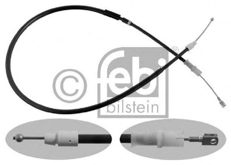 FEBI BILSTEIN 37272 - Cable, parking brake Left Rear | Right Rear MERCEDES-BENZ, VW