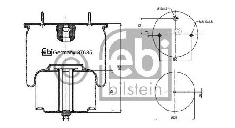 FEBI BILSTEIN 37635 - Boot, air suspension Front Axle left and right VOLVO