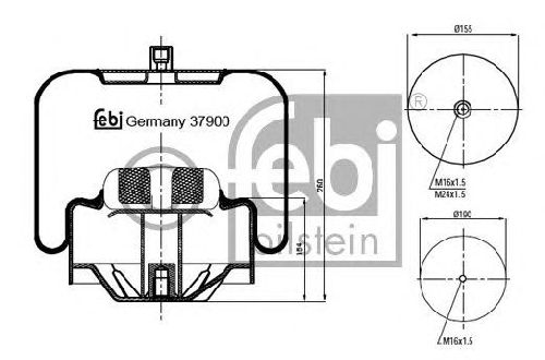 FEBI BILSTEIN 37900 - Boot, air suspension MERCEDES-BENZ