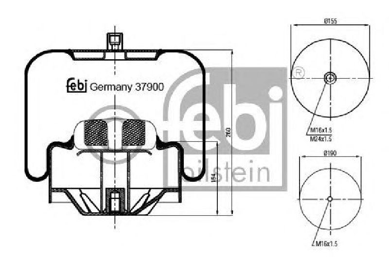 FEBI BILSTEIN 37900 - Boot, air suspension MERCEDES-BENZ