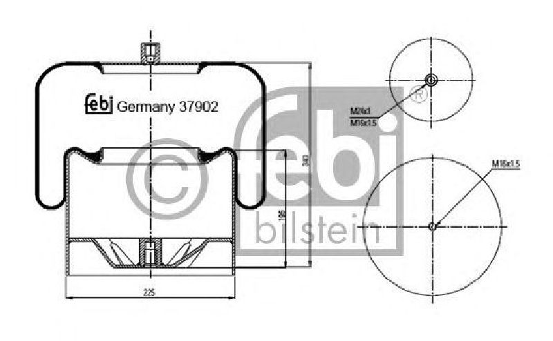 FEBI BILSTEIN 37902 - Boot, air suspension MERCEDES-BENZ