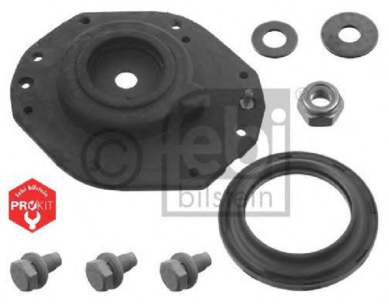 FEBI BILSTEIN 37911 - Repair Kit, suspension strut PROKIT Front Axle left and right CITROËN, PEUGEOT