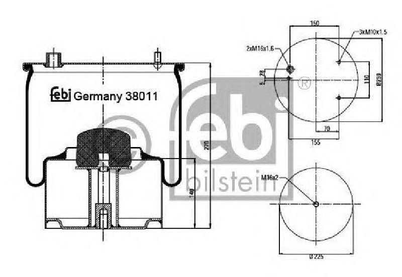 FEBI BILSTEIN 38011 - Boot, air suspension