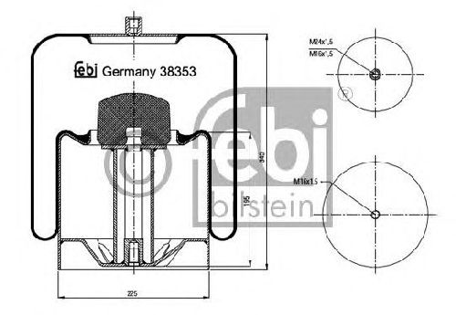 FEBI BILSTEIN 38353 - Boot, air suspension Rear Axle left and right MERCEDES-BENZ