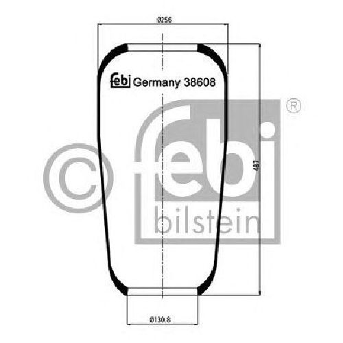 FEBI BILSTEIN 38608 - Boot, air suspension Rear Axle left and right