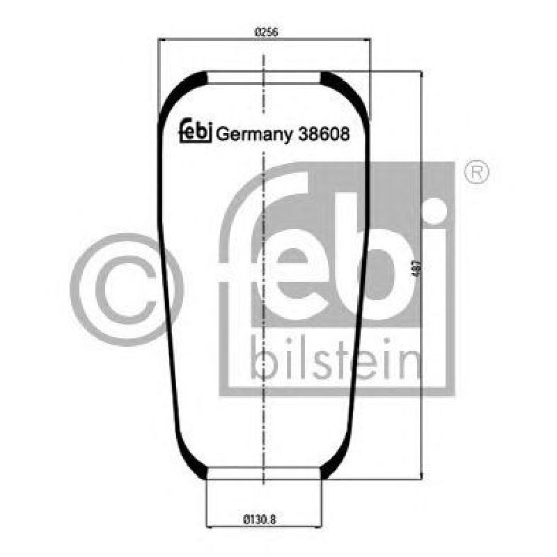 FEBI BILSTEIN 38608 - Boot, air suspension Rear Axle left and right