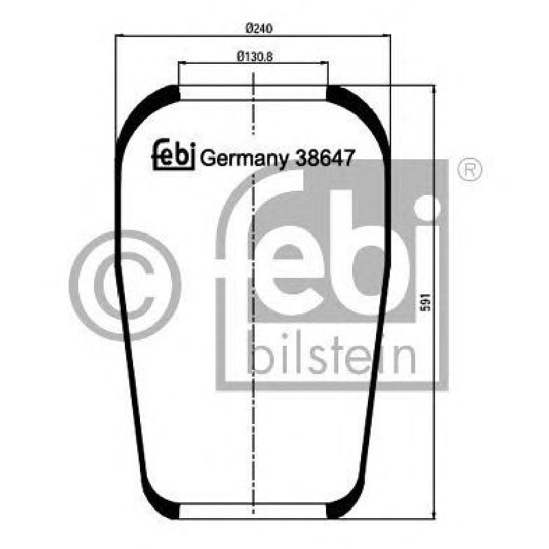 FEBI BILSTEIN 38647 - Boot, air suspension Rear Axle left and right