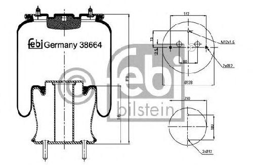 FEBI BILSTEIN 38664 - Boot, air suspension Front Axle left and right SCANIA