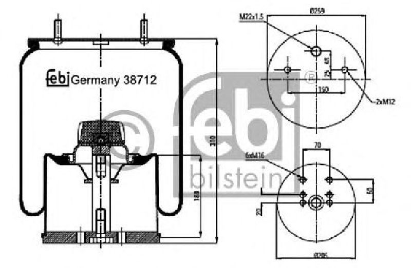 FEBI BILSTEIN 38712 - Boot, air suspension Left and right