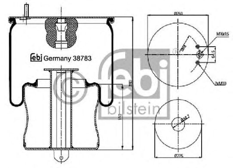 FEBI BILSTEIN 38783 - Boot, air suspension Front Axle left and right VOLVO